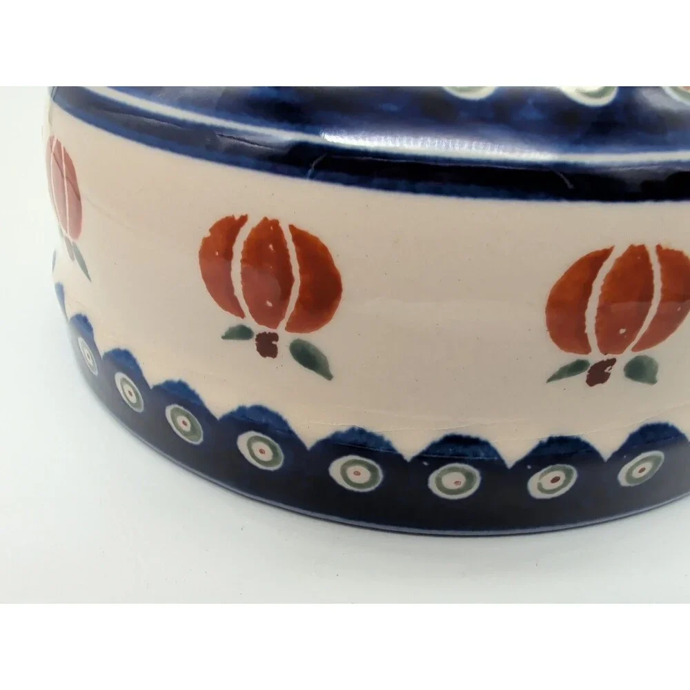 polish pottery boleslawiec Pumpkin Bowl Eyes 7